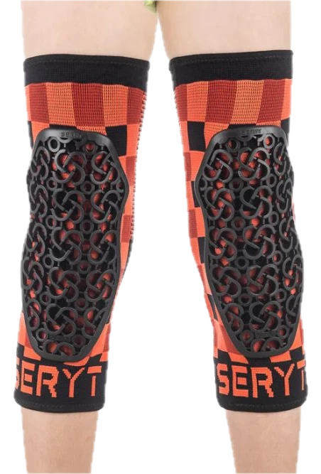 SERYT Youth Flow Knee Checker Red lasten polvisuojat bike park - ja trail-ajoon