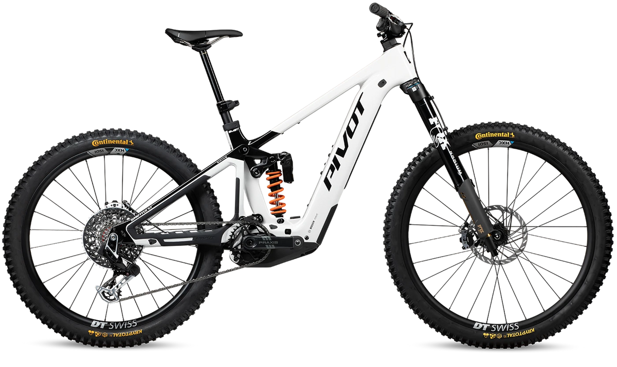 Pivot Shuttle LT TEAM XX Eagle Transmission enduro sähköpyörä Bosch CX Race FOX Podium 800 Wh Stone Cold White