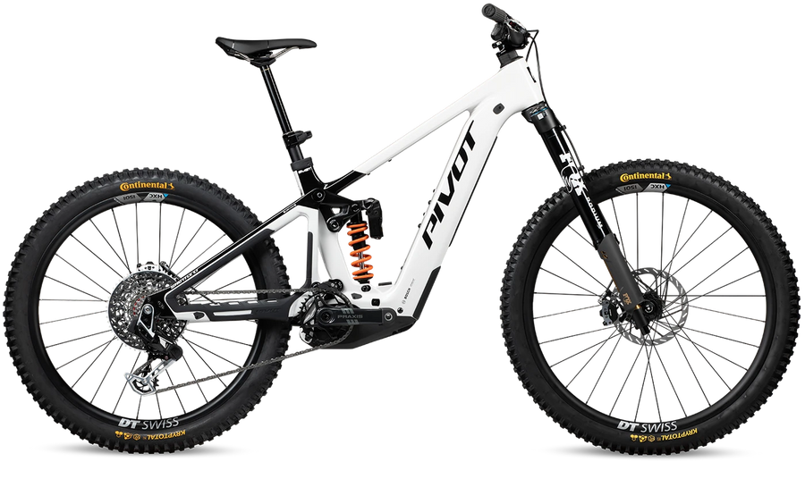Pivot Shuttle LT TEAM XX Eagle Transmission enduro sähköpyörä Bosch CX Race FOX Podium 800 Wh Stone Cold White