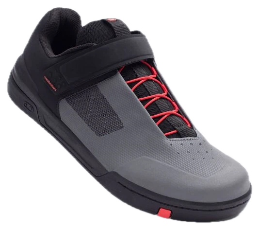 CRANKBROTHERS Stamp Speedlace+Strap pyöräilykenkä flättipolkimille Grey/Red
