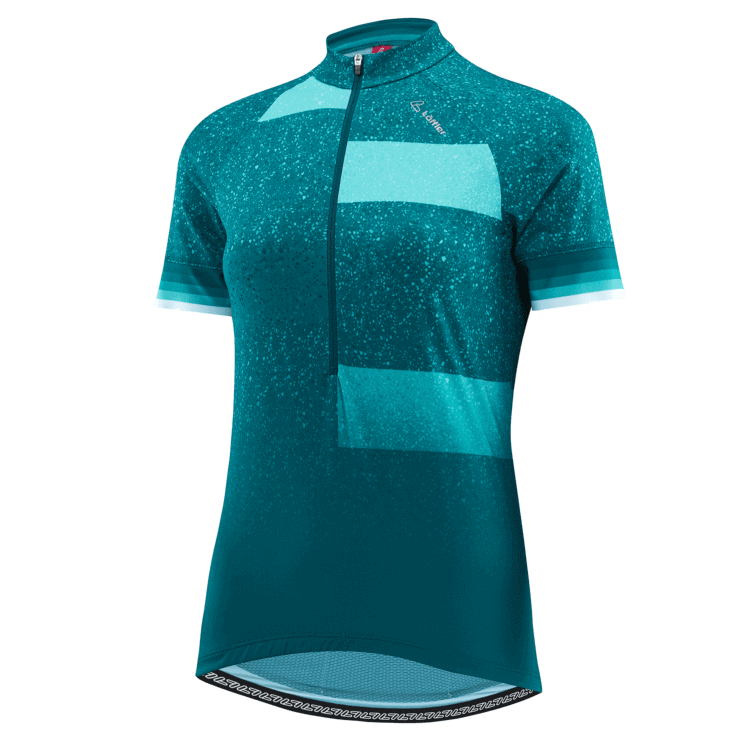 Löffler Women's Cycling Jersey W Bike Jersey HZ Finessa – blue coral blue-green