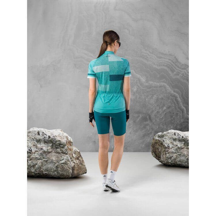 Löffler Women's Cycling Jersey W Bike Jersey HZ Finessa, image 2 – blue coral blue-green