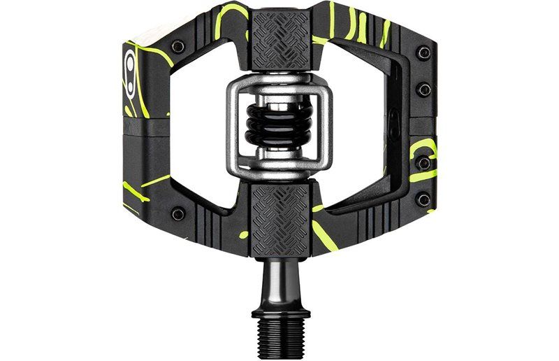 CRANKBROTHERS Mallet E LS (Long Spindle) Enduro lukkopolkimet – Splatter Lime Green