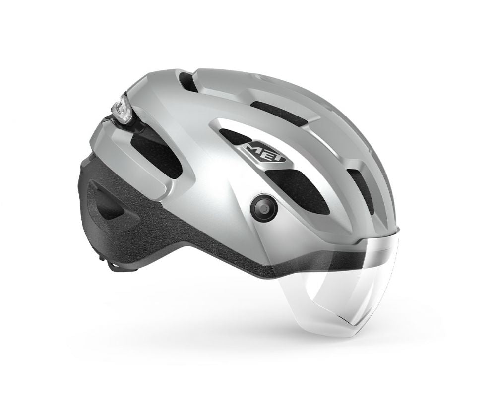MET Intercity MIPS helmet with adjustable visor and integrated/chargeable rear light, image 2