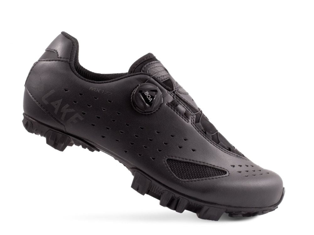 Lake MX177-X Wide Pyöräilykengät lukkopolkimille – 42 / Black / Black Reflective