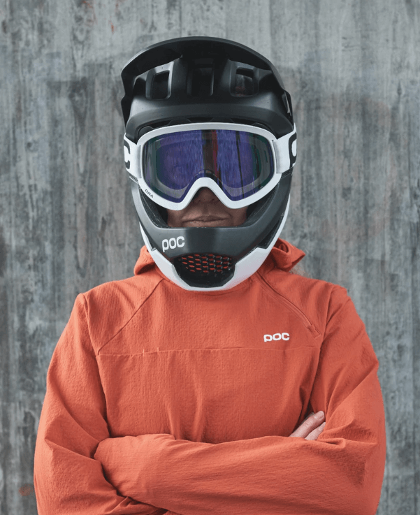 POC Otocon Race Mips musta valkoinen enduro- ja downhill-kypärä