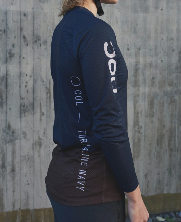 POC W's MTB Pure LS Jersey, kuva 4 – Turmaline Navy/Axinite Brown
