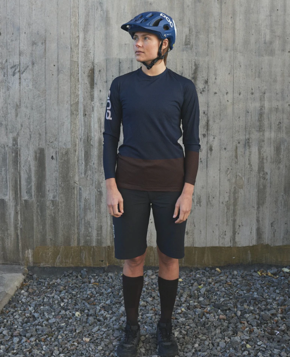 POC W's MTB Pure LS Jersey, kuva 3 – Turmaline Navy/Axinite Brown