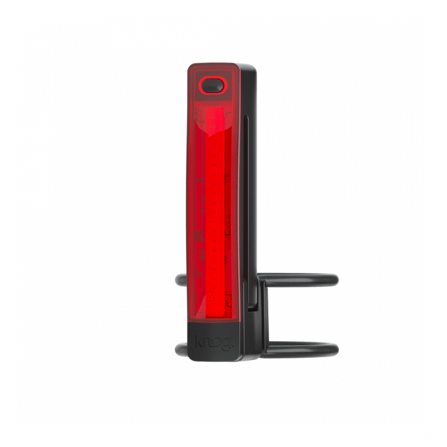Knog Plus USB-ladattava ajovalo eteen/taakse – Takavalo musta