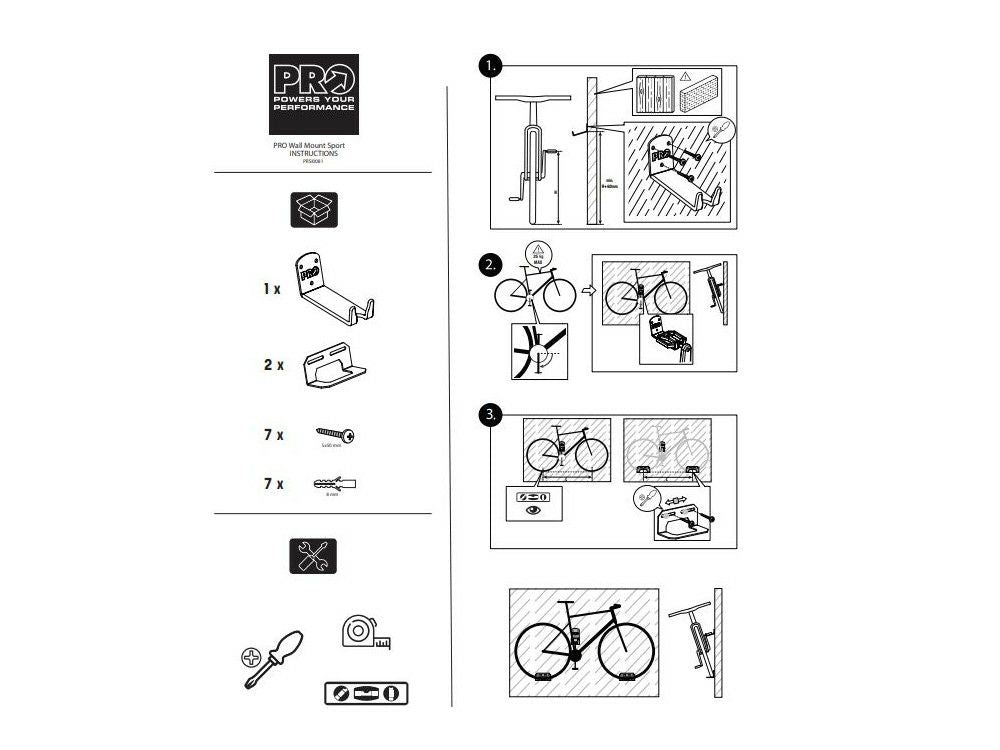 PRO Bike Wall Mount Sport Pedal Hook, wall-mounted bike storage rack, image 2
