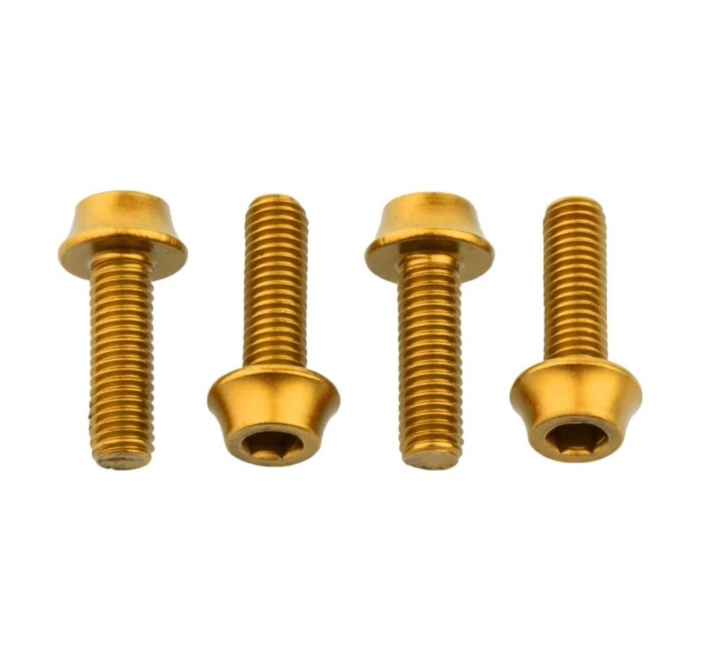 Wolf Tooth Water Bottle Cage Bolts 4 kpl – Gold