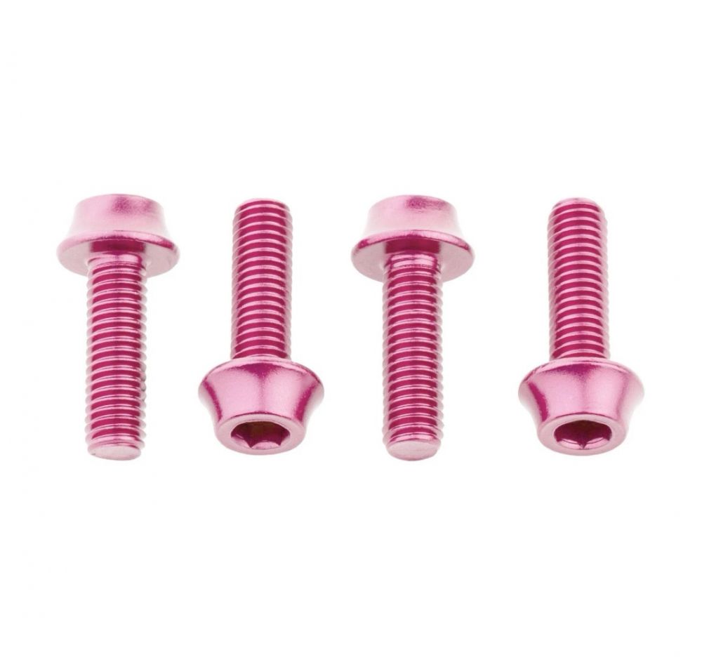 Wolf Tooth Water Bottle Cage Bolts 4 kpl – Pink