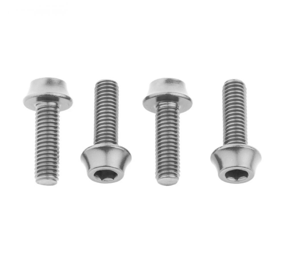 Wolf Tooth Water Bottle Cage Bolts 4 kpl – Silver