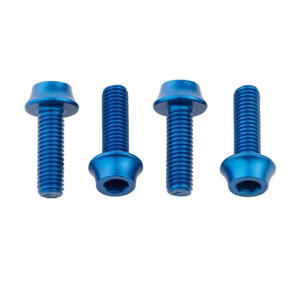Wolf Tooth Water Bottle Cage Bolts 4 kpl – Blue