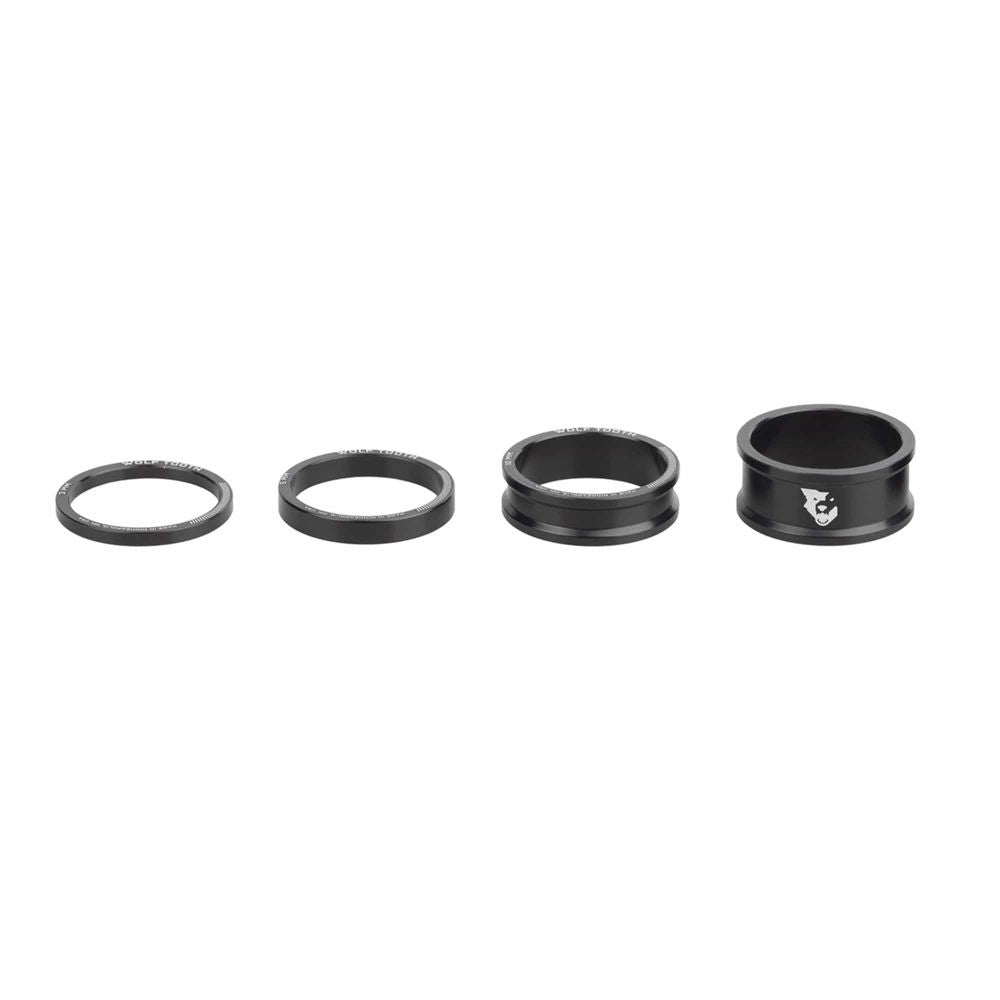 Wolf Tooth Precision Headset Spacers 4kpl – Musta