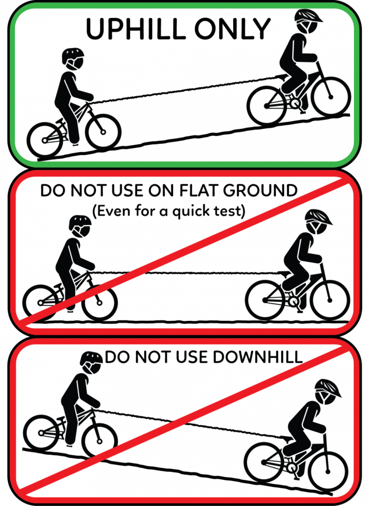 TowWhee flexible tow rope for towing bicycles, image 10