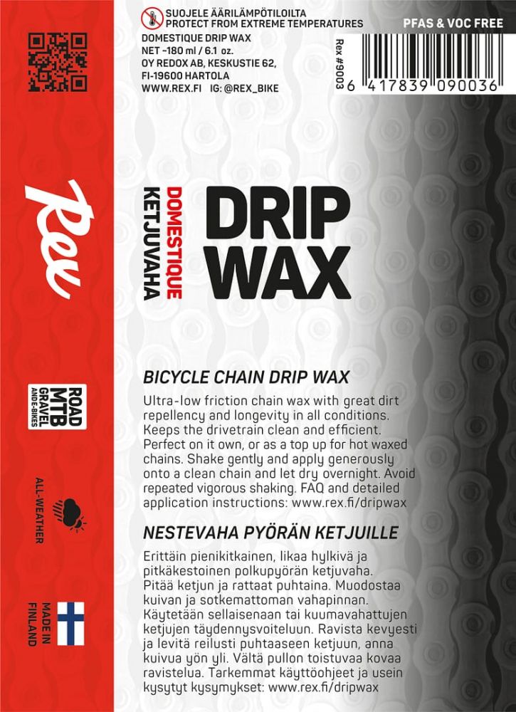REX Domestique Drip Wax nestemäinen ketjuvaha 180 ml