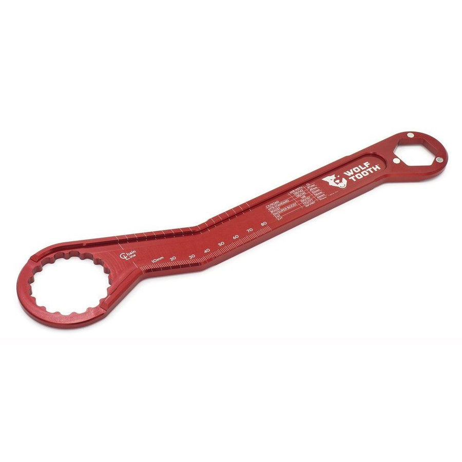 Wolf Tooth Pack Wrench Ultralight -keskiöavain punaisena