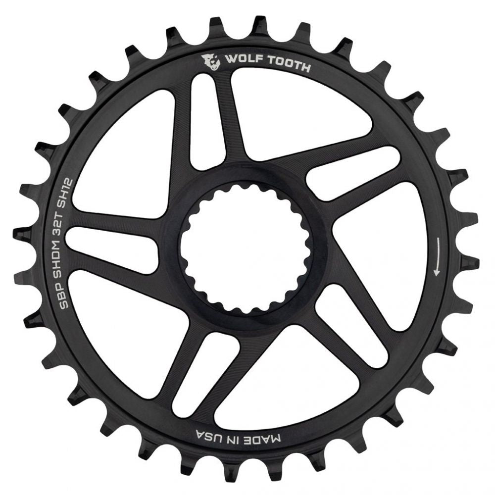 Wolf Tooth Direct Mount Chainrings for Shimano Cranks for Shimano 12-Speed Hyperglide+ Chain
