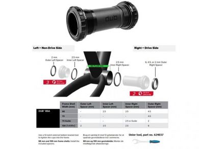 SRAM Bottom bracket DUB English/BSA 68/73 mm