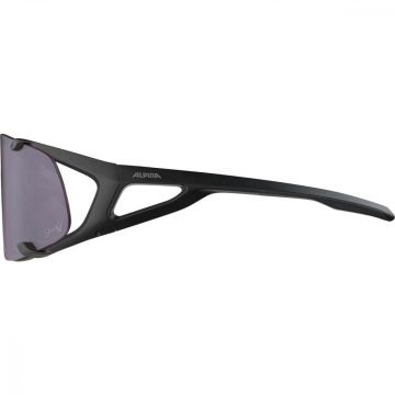 Alpina Hawkeye S Q-Lite V Glasses Black Matt / Quattroflex Lite Varioflex Purple