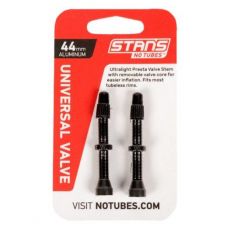 NoTubes tubeless alumiiniventtiili 44mm Musta 2kpl