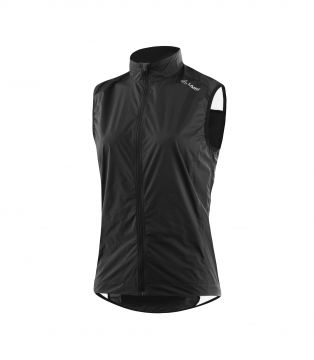 Löffler W Bike Vest CF WPM Pocket Black naisten kevyt ja tuulelta suojaava pyöräilyliivi