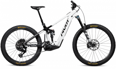 Pivot Shuttle LT Ride 70/90 sähköenduro, Bosch CX Gen 5 ja irrotettava 800 Wh akku Stone Cold White