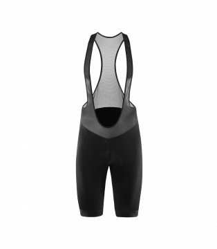 Löffler M Bike Bibshorts Basic miesten mustat pyöräilybibsit Comfort Elastic -pehmusteella