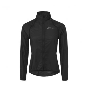 Löffler W Bike Zip-Off Jacket Windshell naisten kevyt ja tuulelta suojaava pyöräilytakki Black