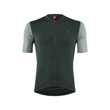 Löffler M Bike Jersey FZ Skys Clear Mid miesten hengittävä pyöräilypaita täyspitkällä vetoketjulla Forest