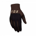 Fox Flexair Pro Gloves – mustat maastopyöräilyhanskat, joissa on D3O®-rystysuojaus ja Dyneema®-vahvistettu kämmenselkä.