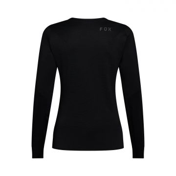 FOX Womens Flexair Long Sleeve Jersey Black naisten musta pitkähihainen MTB-ajopaita