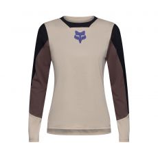 Fox Womens Defend Long Sleeve Jersey Park naisten pitkähihainen MTB-paita Chalk White