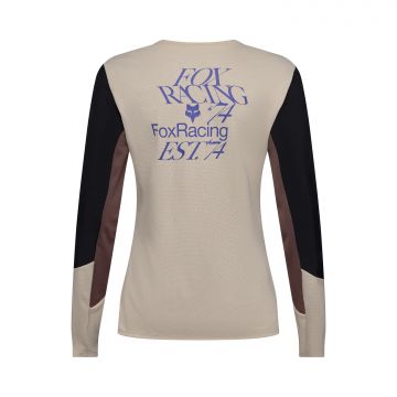 Fox Womens Defend Long Sleeve Jersey Park naisten pitkähihainen MTB-paita Chalk White