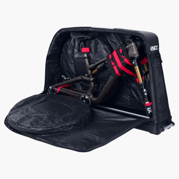 EVOC Bike Bag Pro avattuna pyörä sisällä