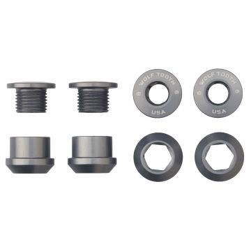 Wolftooth Set of 4 Chainring Bolts+Nuts for 1X