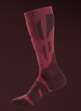 SERYT SHELTER Protective Socks MTB- ja motoajoon sivusta Dark Red