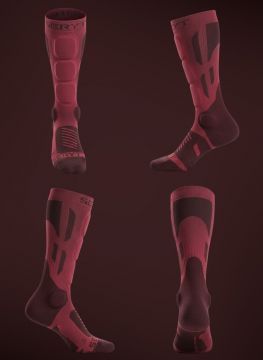 SERYT SHELTER Protective Socks MTB- ja motoajoon Dark Red