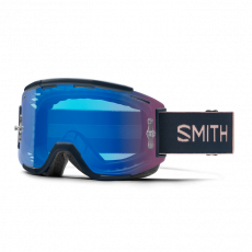 SMITH SQUAD MTB Goggles French Navy - Rock Salt ChromaPop Contrast Rose Flash / Clear AF