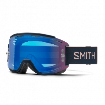 SMITH SQUAD MTB Goggles French Navy - Rock Salt ChromaPop Contrast Rose Flash / Clear AF