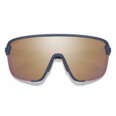 SMITH Bobcat Matte French Navy + ChromaPop Rose Gold Mirror ja Kirkas linssi