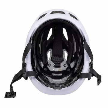 Fox Crossframe Pro White MTB-kypärä Fidlock-magneettisoljella