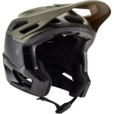 Fox Dropframe Pro Runn Olive Green 3/4 maastopyöräilykypärä