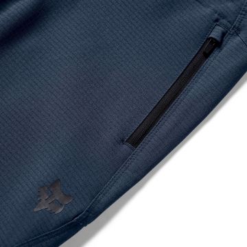 Fox YTH Defend -nuorten ajohousut Galaxy Blue -värissä maastopyöräilyyn taskun yksityiskohta