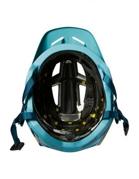 Fox Speedframe Pro MIPS Sulphur Blue maastopyöräilykypärä säädettävällä lipalla