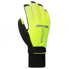 Roeckl Villach 3 Fluo Yellow -talvipyöräilyhanskat fluoresoivan keltaisena