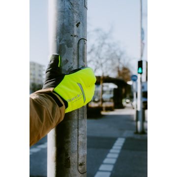 Roeckl Villach 3 Lobster Fluo Yellow heijastavilla yksityiskohdilla