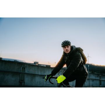 Roeckl Villach 3 Lobster Fluo Yellow WINDSTOPPER-hanska kylmään ja tuuliseen ajoon