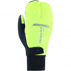 Roeckl Villach 3 Lobster Fluo Yellow erittäin lämmin talvipyöräilyhanska